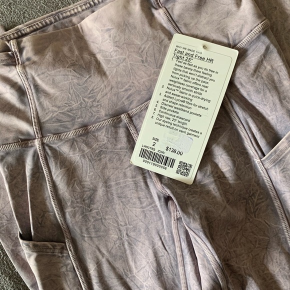 Lululemon fast and free high rise tight 25 ice dye - Picture 8 of 9